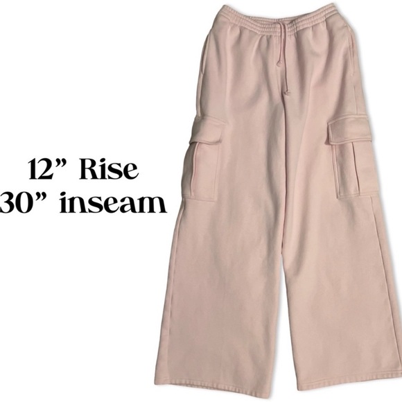 Skims Cotton Fleece Cargo Pants in Cherry Blossom Size Small - Picture 11 of 11